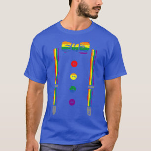 Suspendierer Bow Krawatte LGBTQ Rainbow Flag Gay P T-Shirt