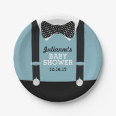 Suspendierer und Bow Krawatte Party Paper Teller (Vorderseite)