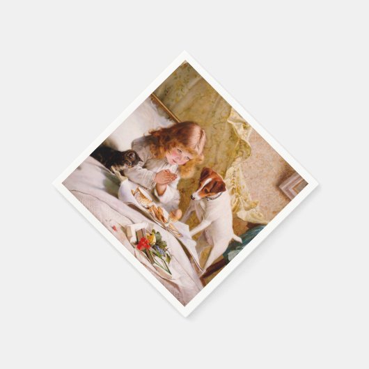 Suspense by Charles Burton Barber Serviette (Ecke)