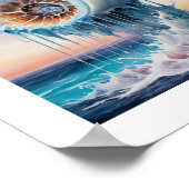 Suspenseful Nautilus Muschel Poster (Ecke)