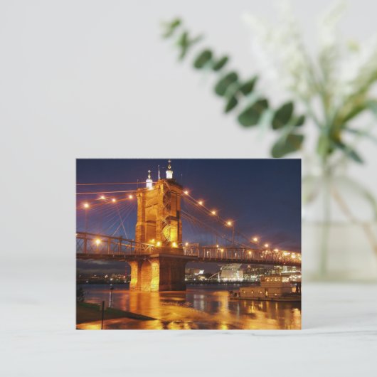 SUSPENSION BRIDGE CINCINNATI. OHIO Postkarten (Stehend Vorderseite)