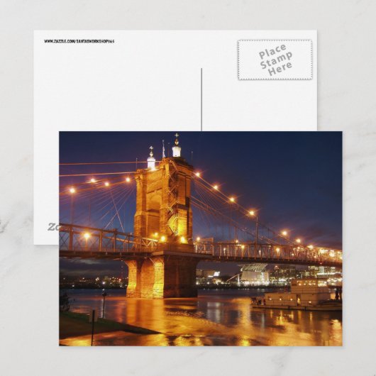 SUSPENSION BRIDGE CINCINNATI. OHIO Postkarten (Vorne/Hinten)