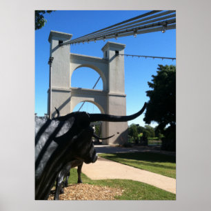 Suspension Bridge, Waco, TX Poster