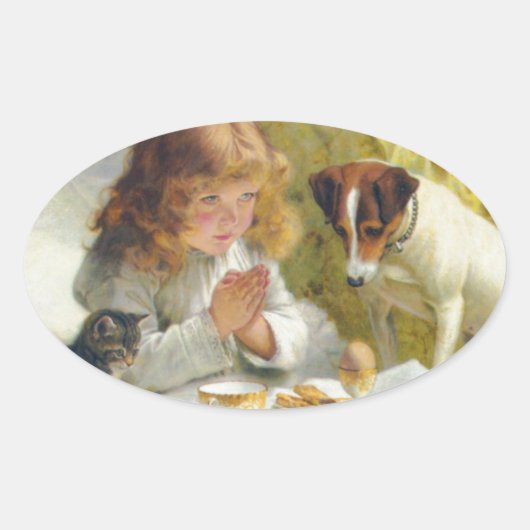 Suspension von Charles Burton Barber Ovaler Aufkleber (Vorderseite)