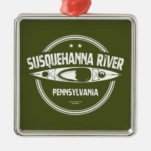 Susquehanna River, Pennsylvania Ornament Aus Metall (Vorne)