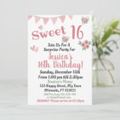 süß 16. einladung (Stehend Vorderseite)