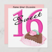 Süß 16 einladung (Vorne/Hinten)