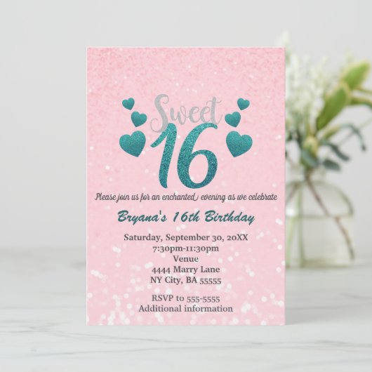 Süß 16 einladung (Stehend Vorderseite)
