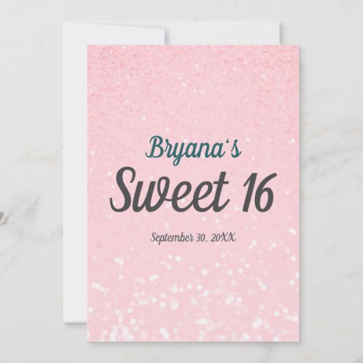 Süß 16 einladung (Rückseite)