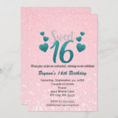 Süß 16 einladung (Vorne/Hinten)