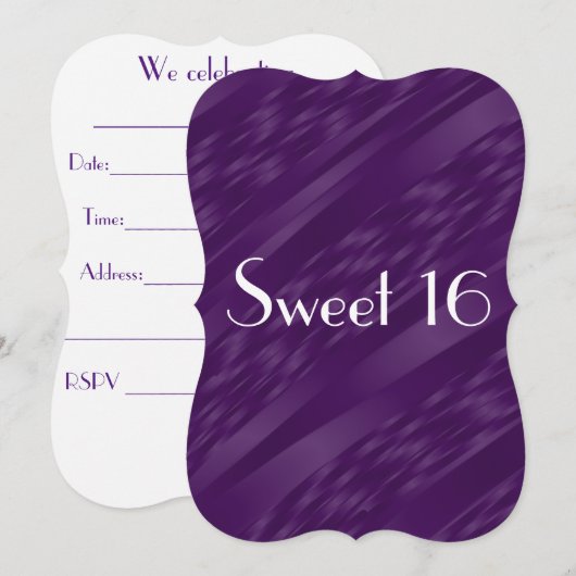 Süß 16 einladung (Vorne/Hinten)