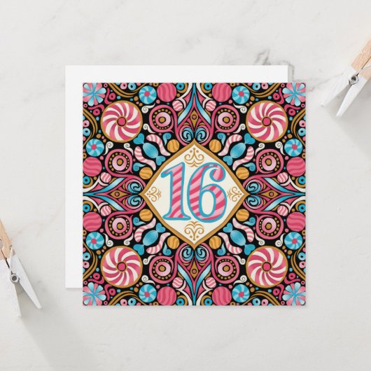 Süß 16 karte (Vorderseite/Rückseite Beispiel)