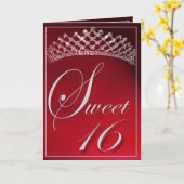 Süß 16 mit einem Tiara! Karte (Gelbe Blume)