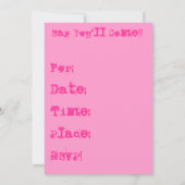 Süß 16 Party!Einladungen Einladung (Rückseite)