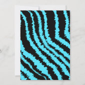 Süß 16 Schwarz-Türkis-Zebra-Muster Einladung (Rückseite)