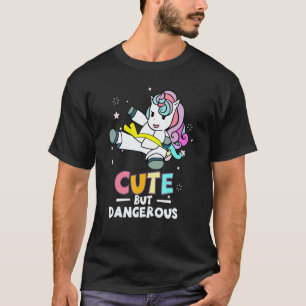 Süß Aber Gefährlich Karate Taekwondo Einhorn Mädc T-Shirt