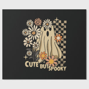 Süß aber gruselig lustiger floraler Halloween-Geis Geschenkpapier