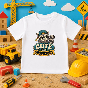 Süß aber Verdächtig lustiges Baby Retro-Waschbär T-shirt