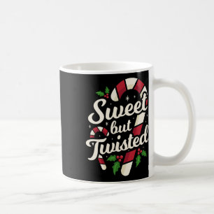 Süß aber verdreht lustiger Weihnachten Zuckerrohr Kaffeetasse