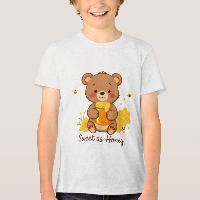 Süß als Honig - Mädchen Tri-Blend Shirt (Vorderseite)