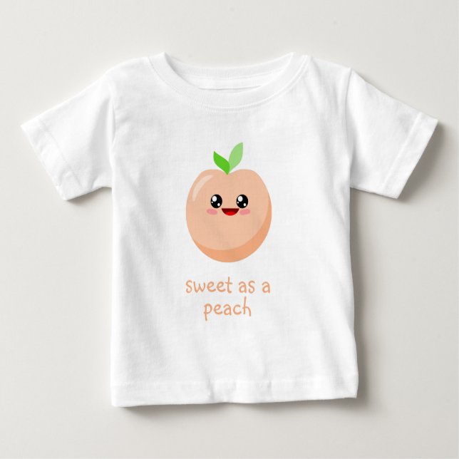 süß als Pfirsich Baby T-shirt (Vorderseite)
