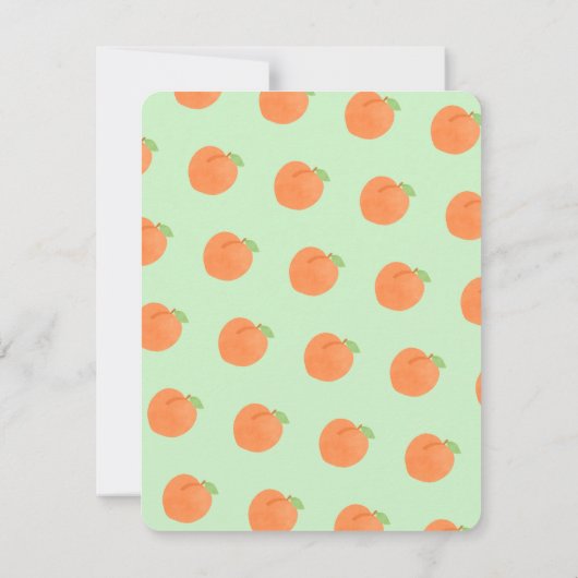 Süß als Pfirsichel-Kindergeburtstag Einladung (Rückseite)