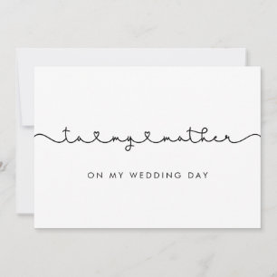 Süß an meine Mutter an meinem Hochzeitstag Karte