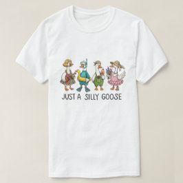 Süß Angezogen | Lustige Gänseschar-Illustration T-Shirt