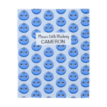Süß Anpassbar Kawaii Blaubeere Blau