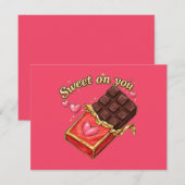 Süß auf dir Schokoladen-Valentinstag-Design Einladung (Vorne/Hinten)