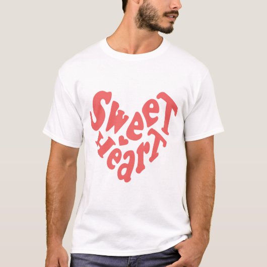 Süß auf Herz T-Shirt (Vorderseite)