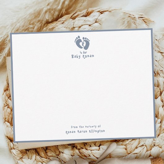 Süß aus dem Kinderzimmer von Blue Monogram Mitteilungskarte