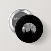 Süß Australien Känguru Weihnachtsmann Schlitten Au Button (Vorne & Hinten)