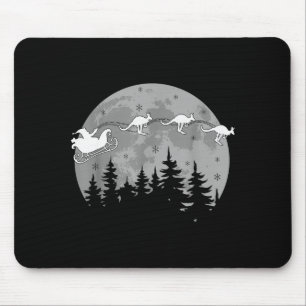 Süß Australien Känguru Weihnachtsmann Schlitten Au Mousepad