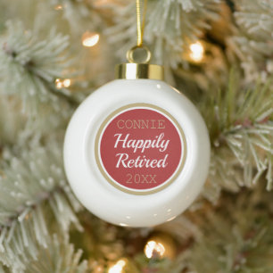 Süß! Benutzerdefinierter Weihnachtsbaumschmuck für Keramik Kugel-Ornament