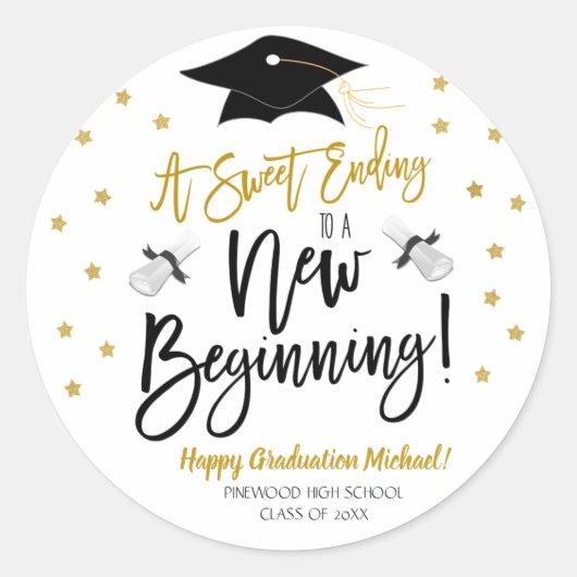 Süß bis zu einem neuen Aufkleber für den Anfang (Vorderseite)