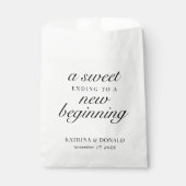 Süß bis zu einem neuen Beginnsack der Gastgeschenk Geschenktütchen (Vorderseite)