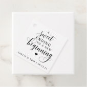 Süß bis zu einer neuen Gastgeschenk Hochzeit Geschenkanhänger (Beispiel)