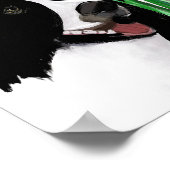 Süß, Border Collie Gänseblümchen Wandkunst Poster (Ecke)