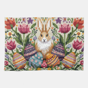 Süß/Bunte Frühlings-/Oster Fair Isle Geschirrtuch