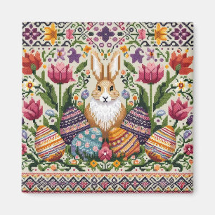 Süß/Bunte Frühlings-/Oster-Fair-Isle-Muster Magnet