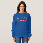 "Süß." Candy Cane Christmas Sweatshirt (Vorne ganz)
