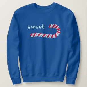 "Süß." Candy Cane Weihnachts-Sweatshirt Sweatshirt