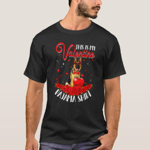 Süß, das ist mein Valentins-Pyjama Deutscher Schäf T-Shirt