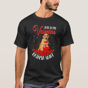 Süß, das ist mein Valentins-Pyjama Golden Retrieve T-Shirt