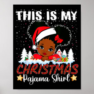 Süß, das ist mein Weihnachts-Schlafanzug Schwarz A Poster