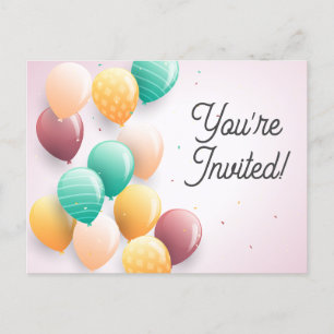 Süß, du bist eingeladen, Happy Birthday Grußkarten Postkarte