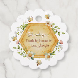 Süß eine Biene zu sein Ein Blumenhonigwabenmuster Geschenkanhänger