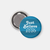 Süß Einfach Glauben Blautöne 2026 Magnet (Vorderseite/Rückseite)