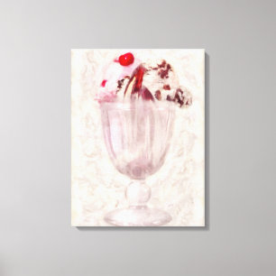 Süß - Eis - Eisbecher Leinwanddruck